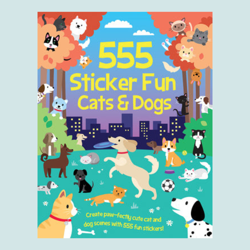 555 Sticker Fun Cats and Dogs