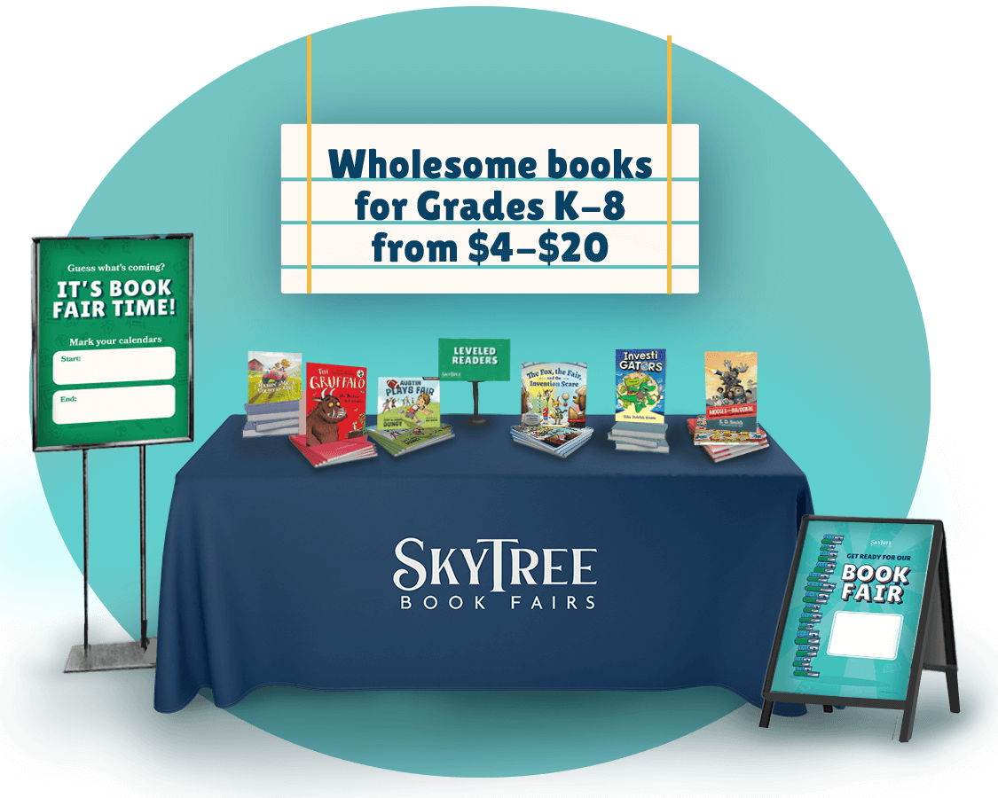 SkyTree Book Fairs book fair setup mockup