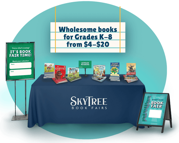 SkyTree Book Fairs book fair setup mockup